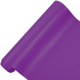 RAMYA Smooth Solid Color Faux Leather Sheets (7.8 "X53") PU Leather is Very Suitable for Making DIY Earrings, Making Crafts, Bows, Sewing (Purple)