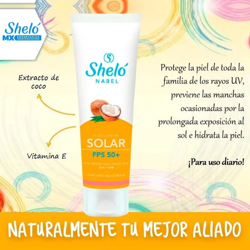 Bloqueador Solar Piel Grasa Fps 50 Biodegradable 100 Ml Coco