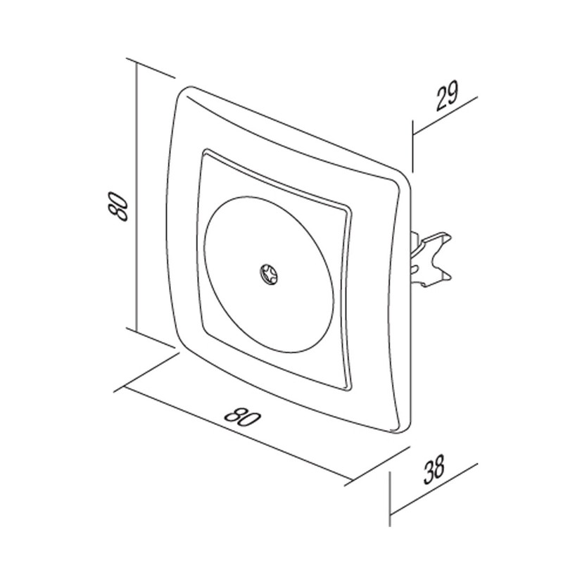 Ekon Omik Trim Anthracite, Blind Mounting Cover