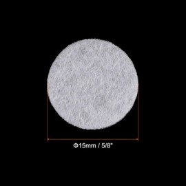 QUARKZMAN Pack of 200 Round Felt Circles, 15 mm 5/8 Inch Precut Felt Craft Pads, Non-Woven Mini Felt Circles for DIY Sewing Craft Projects, Crafts, White