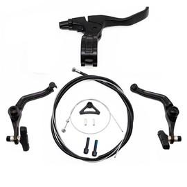 WEERAS BMX Rear Alloy Rim Brake Set, Brake Lever, Brake Line, Rim Brake Caliper Set