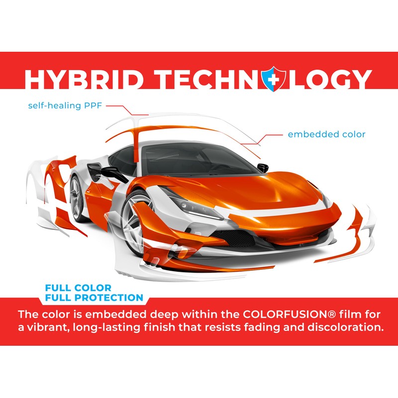 ColorFusion PPF by VViViD, Gloss Flame Orange Dry Apply PPF