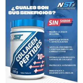 Colágeno Péptidos Hidrolizado Polvo Sin Sabor NST 330g Para Piel y Articulaciones                                                                     