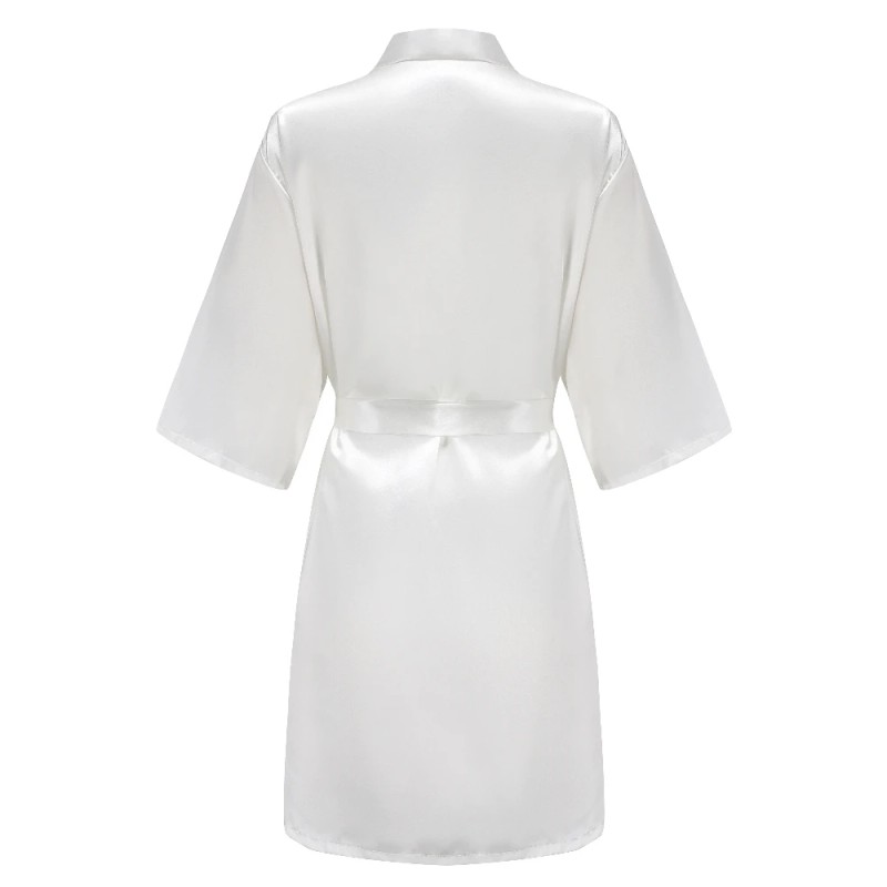 Satin Kimono Robe Women – Silk Bathrobe Bridal, Lounge Robe