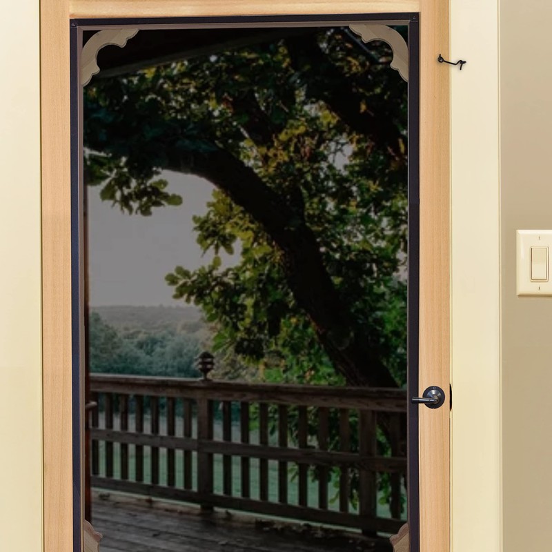 Kimberly Bay Screen Door Hardware Kit with Self-Closing Hinges, Black