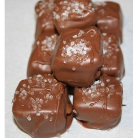 Chocolate Covered Caramels with Sea Salt - No-Melt Guarantee (Milk Chocolate, 1 Pound)