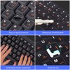 2PCS Russain Keyboard Stickers with Tweezer, Replacement Cyrillic Keyboard Letters