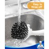 MR.SIGA Dish Brush with Handle, Dish Scrub Brush with Built-in