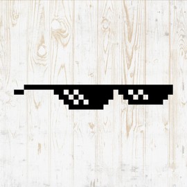 6 in Sunglasses Sticker - Vinyl Decal for Wall Bottle Phone Car Home Bike Laptop Silhouette - Eyeglasses Frame Retro Aviator DWSV4136