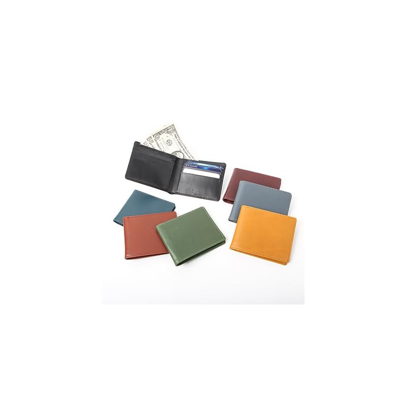 Boosters Men's Bifold Wallet, Genuine Leather, Billfold, No Coin Pocket,