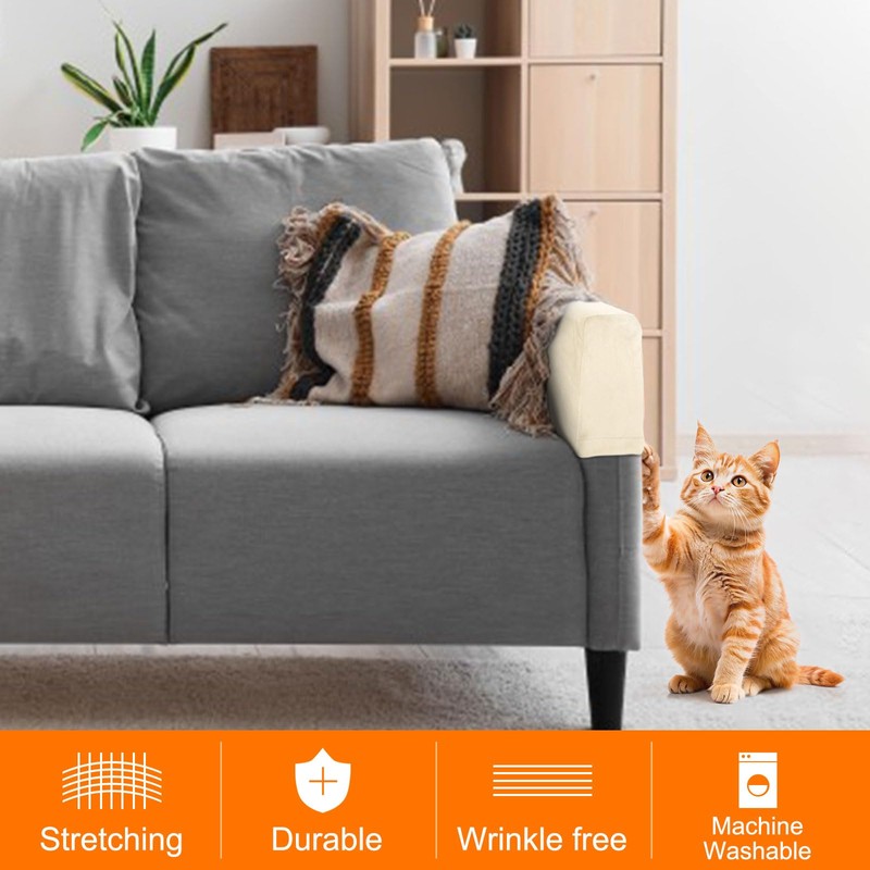 sourcing map 2 Pcs Sofa Armrest Covers Stretch Couch Armrest