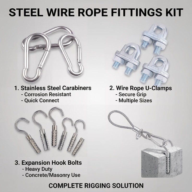 Spark Future 200FT 304 Stainless Steel Wire Rope Kit, 2mm(0.08