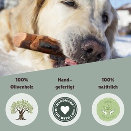 BV Petcare Olive Wood Dog Toy, Chew Wood for Dogs, S - L (L)