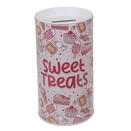 Decorative Candy and Candy Tin Money Box with Lid Food Fund Sweet Treats (Sweet Treats)