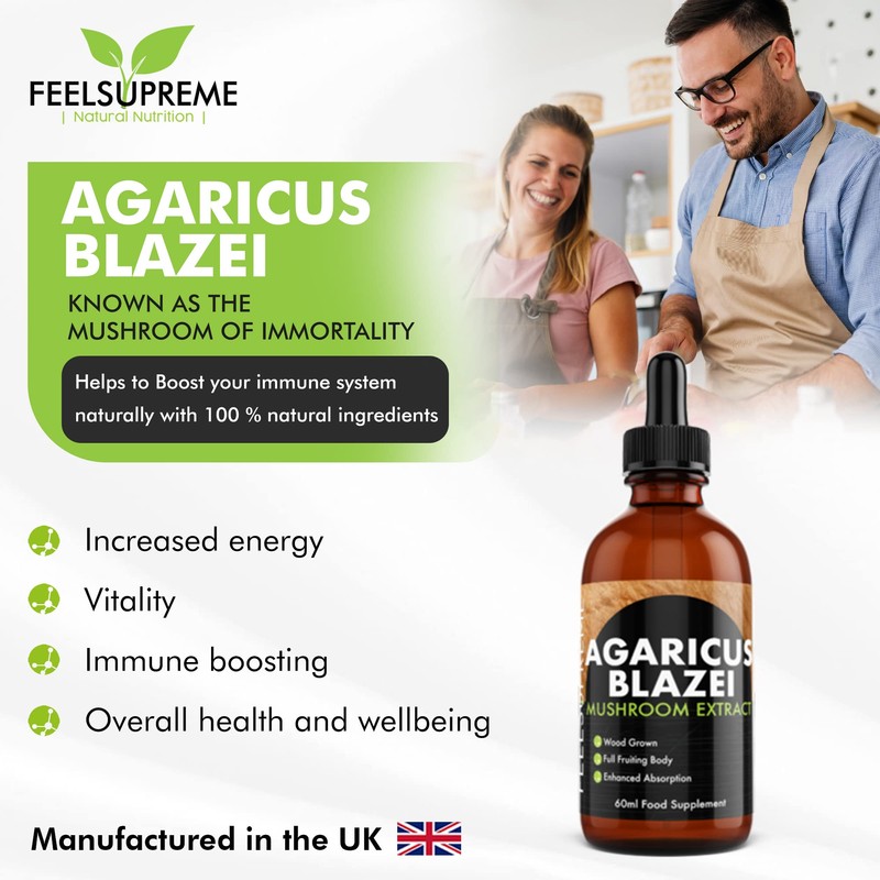 Feel Supreme Agaricus Blazei Extract Liquid Supplement 60ml Full Fruiting