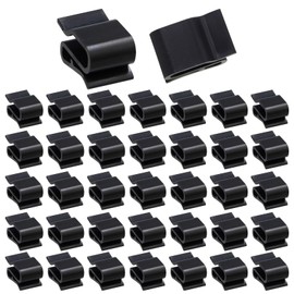 HUIKANGSHENG 60Pcs Photovoltaic Cable Clamp Clip, Outdoor Trailer Frame Wire Clips Solar Panel Clip for PV Wiring Boat Cable Boat Trailer, 25 * 16mm, Black