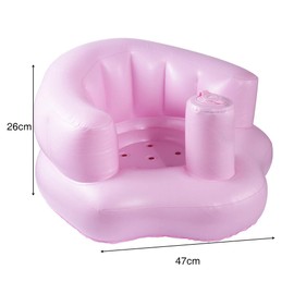GLOGLOW Silla Inflable para bebé, sofá Inflable de PVC Rosa para niños, Silla de Comedor, Silla de Paseo, Asientos de baño de PVC, Silla de Comedor portátil para niños