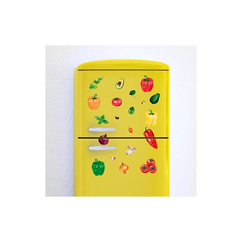 Sunnywall Wall Sticker Kitchen Enjoyment 21 Vegetables Watercolour Motifs