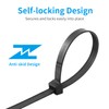 XINGO Black Cable Ties Heavy Duty 100 PCS, 500mm x