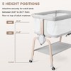 Cowiewie Bassinet Bedside Sleeper, Breathable Baby Bedside Bassinet and Mattress,