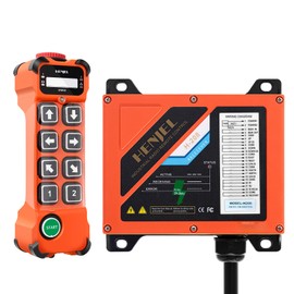 2 Speed 220V 380V Industrial Wireless Crane Remote Control for Hoist Overhead Bridge Crane Radio Gantry Crane Remote Controller 8 Buttons Transmitter and 110-460V Receiver