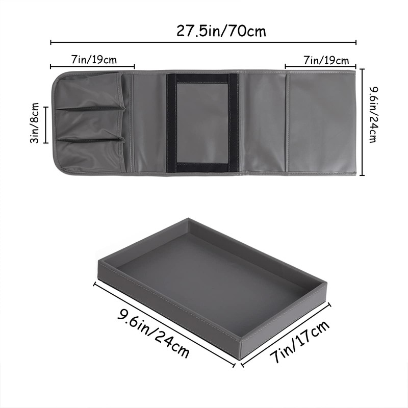 KINFAVOU Couch Caddy, Armchair caddy with Sofa Arm Tray, Non-Slip