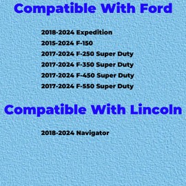 CF12150 Cabin Air Filter With Activated Carbon Compatible with For 2015-2021 Ford F150 F250 F350 F450 F550 Super Duty Expedition, For 2015-2021 F-150 F-250 F-350 F-450 F-550 For Lincoln Navigator