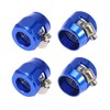 X AUTOHAUX 4pcs AN10 Hex Blue Car Hose Finisher Clamp