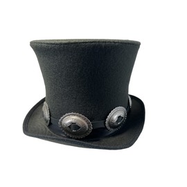 Black Victorian Top Hat Mad Hatter Steampunk Rock Hat Cosplay Costume Patty Hat