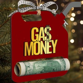 Gas Can Ornament 2024, Gas Money Ornament Hold Cashs, Small Can Fuel Gift Cards, Money Holder for Christmas Tree, Funny for Mom, Dad, Neighbors, New Year Gifts for Women