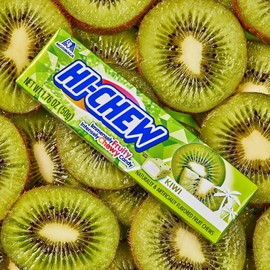 HI-CHEW Kiwi Sticks, 15-Pack, Soft & Chewy Candy, 1.76oz Each, Bulk Candy Individually Wrapped - Made with Immensely Juicy Fruity Flavors