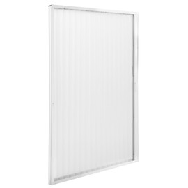 RecPro RV Pleated Folding Shower Door and Frame | Sliding, Retractable, Wrinkle Free (White, 48" x 67")