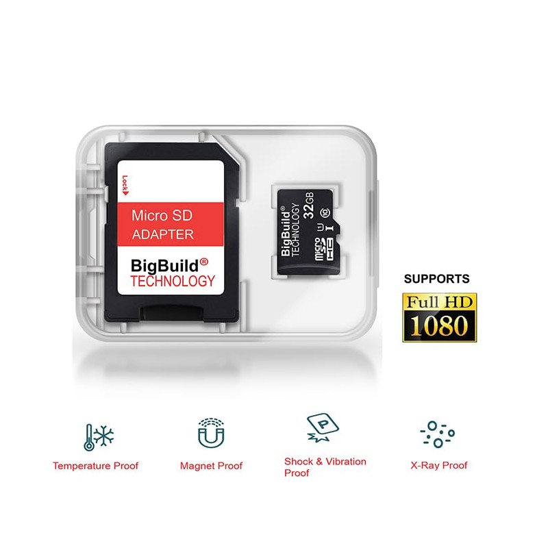 BigBuild Technology 32 GB Ultra-Fast 80MB/s microSDHC Memory Card Compatible
