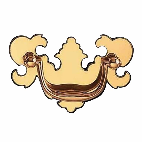 Chippendale Cabinet Pull Polished Bright Solid Brass | Renovator's Supply