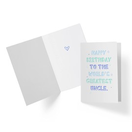 Karto Sweet and Funny Uncle Birthday Card, Happy Birthday Card For Him, Single Large 5.5 x 8.5 Greeting Card, Happy Birthday Uncle Cards, Birthday Card Uncle, Birthday Card For Uncle Greatest Uncle