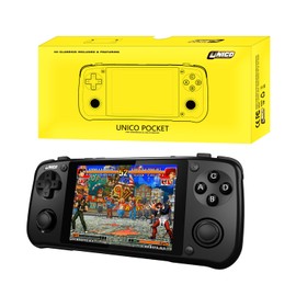 UNICO Game Pocket Player with 40 SNK Classic Games Pre-Installed, Handheld Gaming Console, 3500mAh Rechargeable Battery, Pick up and Play, Ideal for Casual Gamers and Nostalgic Enthusiasts-Black