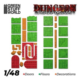 Green Stuff World for Models and Miniatures Dungeon Silicone Molds 2383