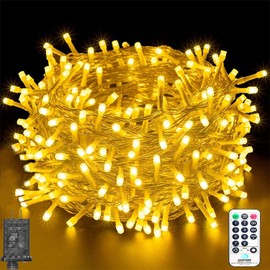 Wtaleop Christmas Lights, 180ft 500LED Outdoor Fairy Light, 8 Modes Waterproof Curtain Twinkle String Light with Remote Dimmable Timer for Wedding Holiday Party Decorations Indoor, Warm White