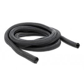 Delock Braided Sleeve Self-Closing 10 m x 25 mm Black