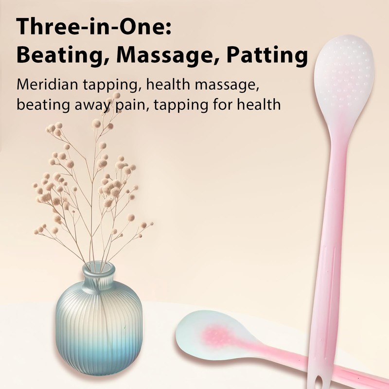 Pink Body Massage Stick Set - 2 Pieces Meridian Acupoint