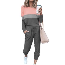 ETCYY NEW Lounge Sets for Women Sweatsuits Sets Two Piece Outfit Long Sleeve Pant Workout Athletic Tracksuits
