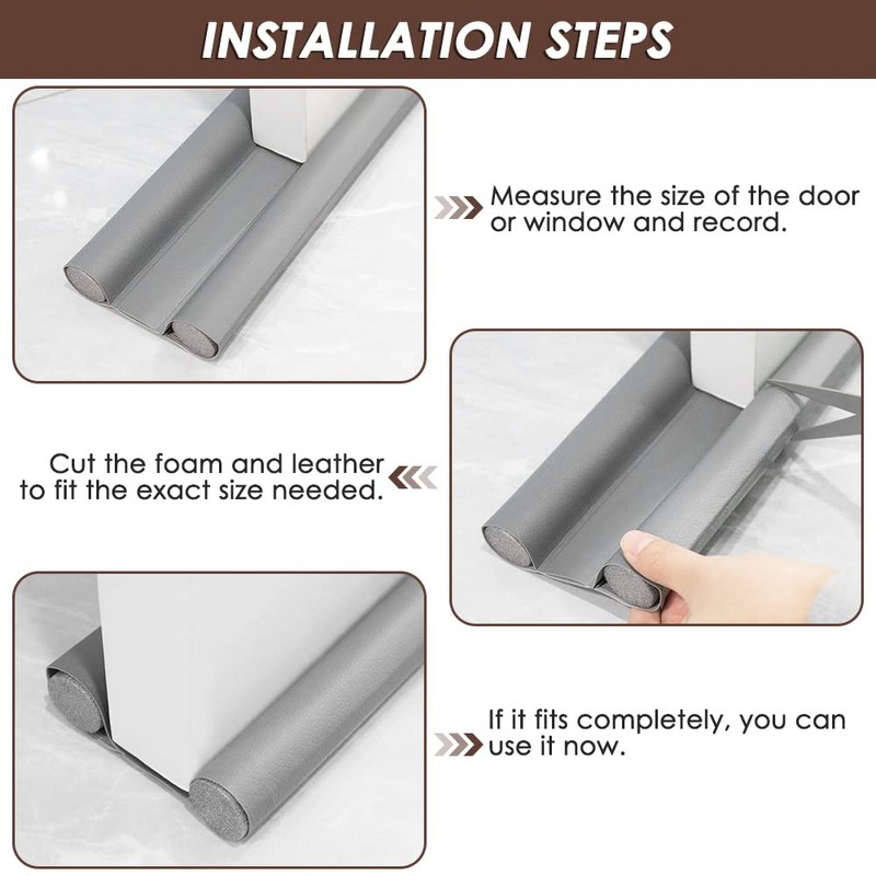 WOTOW Door Draft Stopper, Waterproof Draft Blocker for Door Window