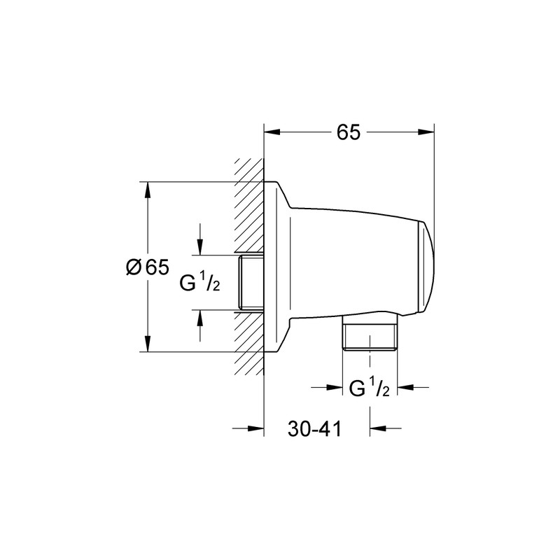 GROHE 28405000 Movario Wall Union