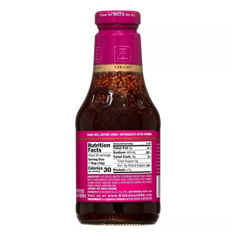 Kikkoman Teriyaki Sauce Takumi Original 20.5oz Bottle