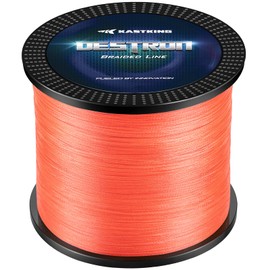 New KastKing Destron Braided Fishing Line, Highly Abrasion Resistant, Improved Knot Strength, Ultra-Thin Diameter Superline, Zero Stretch & Memory, CFT “Color Fast Technology”, 75% Thinner Than Mono