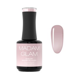 Madam Glam - Hema-Free Soak-Off Builder Gel - Light Pink - 15 ml 0.5 fl/oz - UV/LED - Increases Nail Flexibility, Prevents Nail Breaking - Super Long Lasting