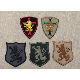 Unbranded USN SEAL Team 6 DEVGRU GOLD SQUADRON Crusader Cross LION Embroider Hook Patch x7