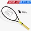 LUNNADE Adults Tennis Racket 27 Inch, Shockproof Carbon Fiber Tennis