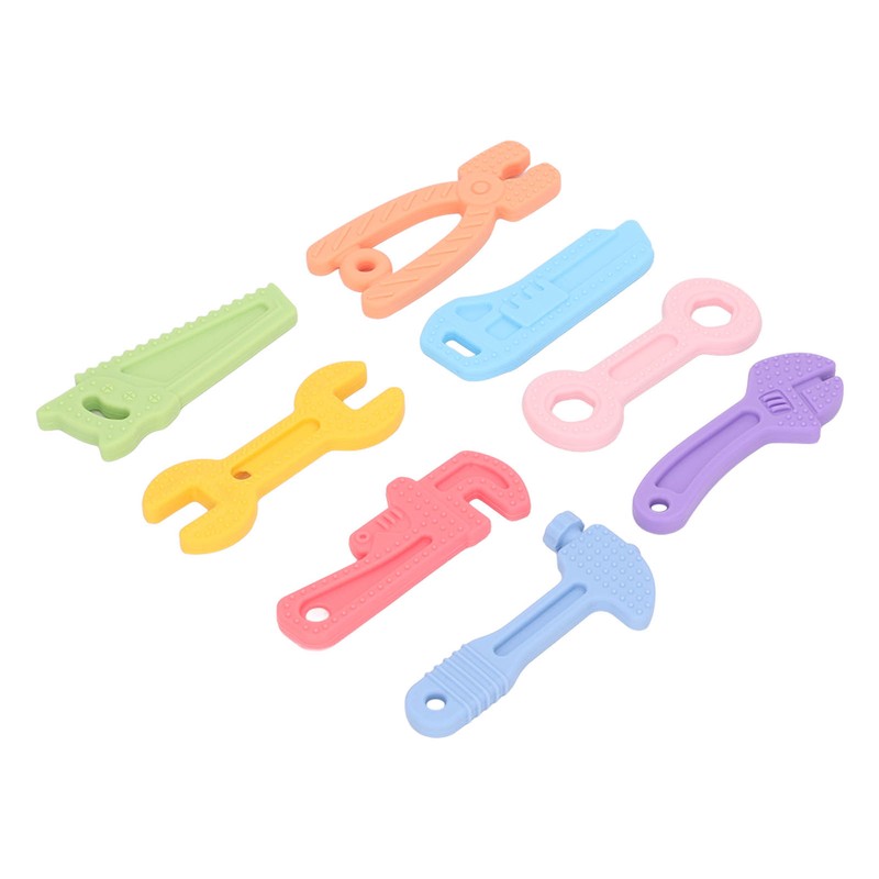 8Pcs Silicone Baby Teether Toys Soothe Babies Sore Gums Soft