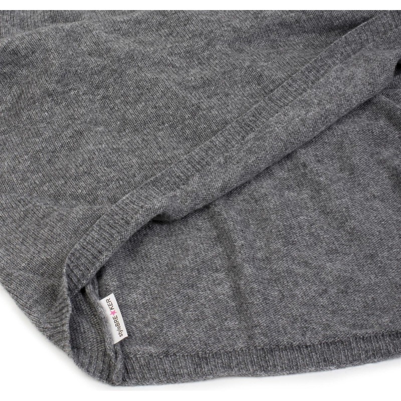 styleBREAKER Soft fine Knit Poncho in Plain, Round-Neck, Ladies 08010042,